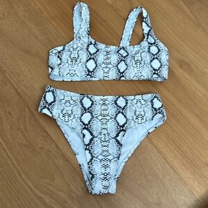 Snake print bathing suit